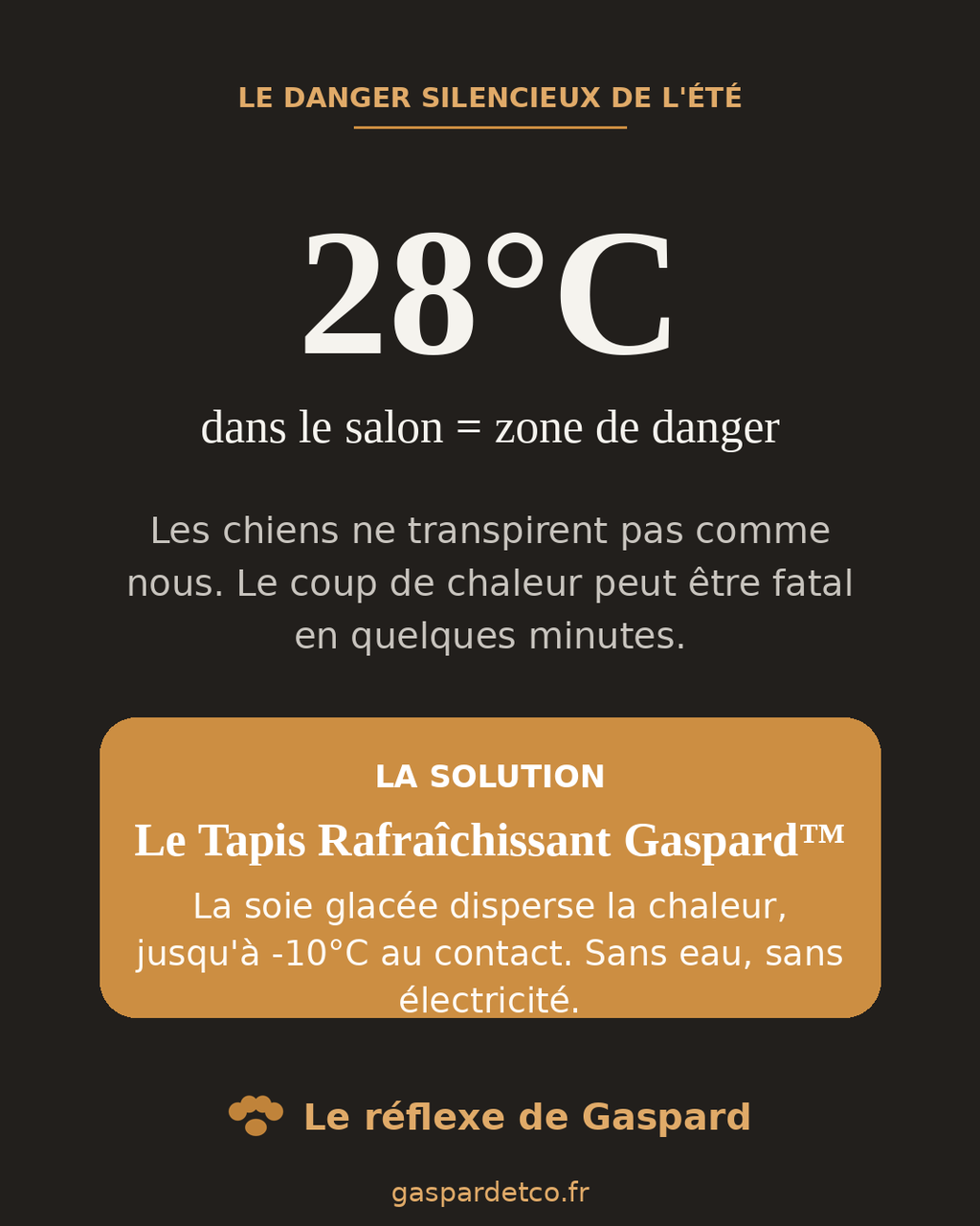 Le Tapis Rafraîchissant Gaspard™ — jusqu'à -10°C de sensation, sans électricité ni eau