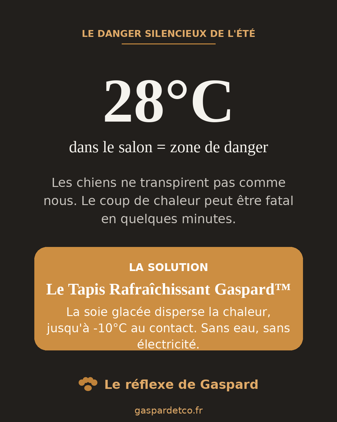 Le Tapis Rafraîchissant Gaspard™ — jusqu'à -10°C de sensation, sans électricité ni eau